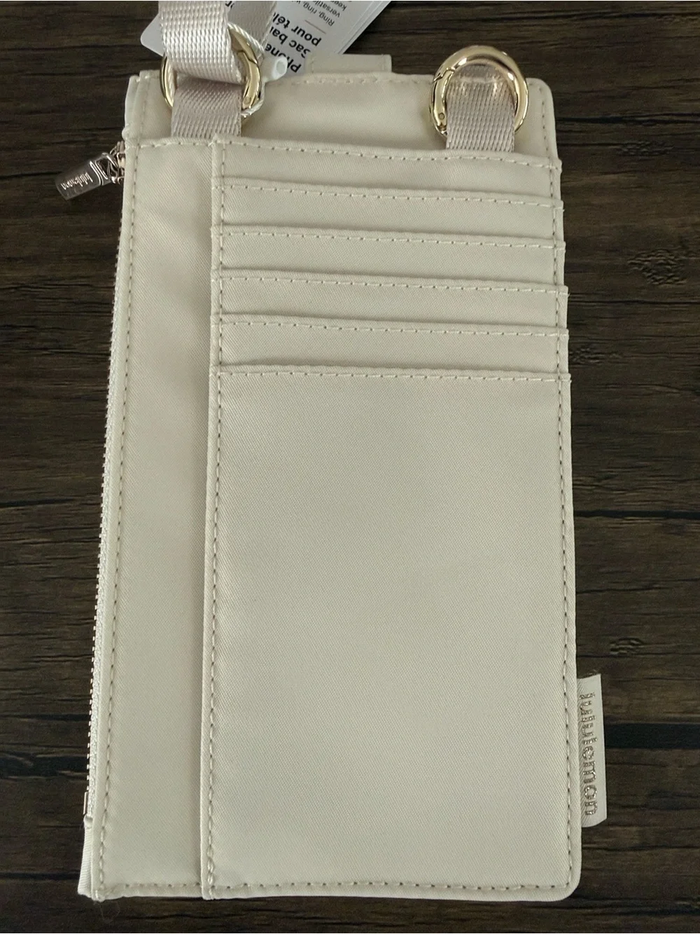 Lululemon Cream Crossbody Phone Pouch